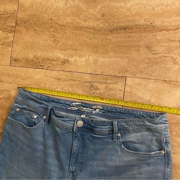 Melissa McCarthy Seven7 Jeans Size 20 Denim Blue Embroidered Pockets Straight - Picture 6 of 11
